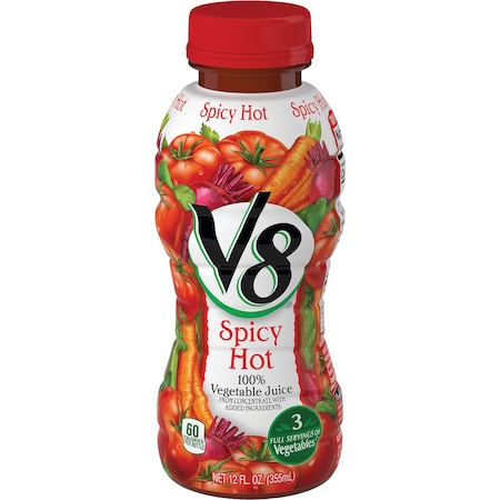 V8 V8 Spicy Hot Vegetable Juice 12 oz. Bottle, PK12 000013802